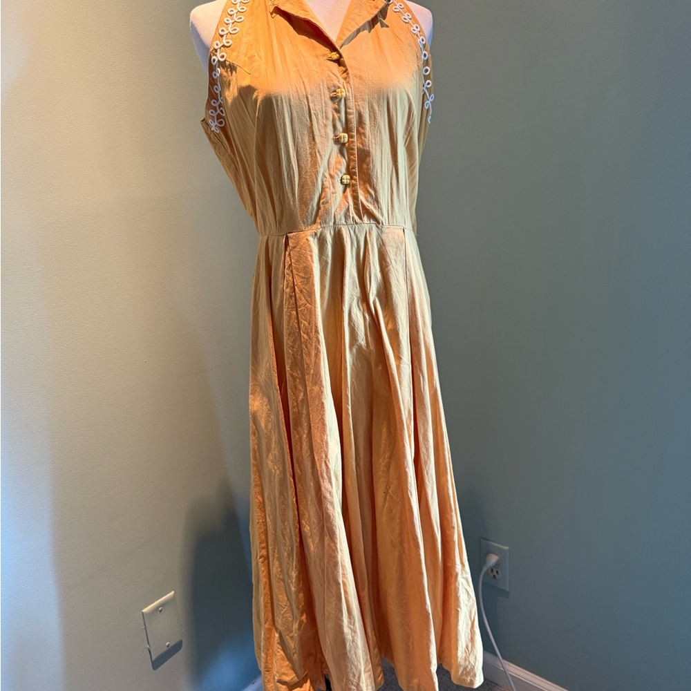 1950s Vintage Yellow Sundress